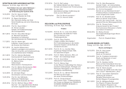 Die Vortragszyklen des Zentrums Seniorenstudium im WiSe 2015/16