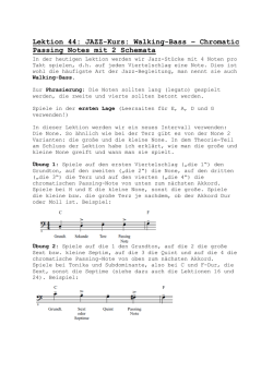 JAZZ-Kurs: Walking-Bass