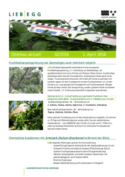 Obstbau aktuell 2/2016 - Landwirtschaftliches Zentrum Liebegg