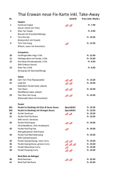 Neue Karte, auch Take-Away - Restaurant & Take-Away
