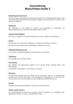 Hausordnung Maria-Probst-Stra&szlig;e 3