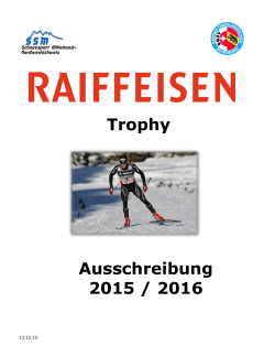 Ausschreibung Raiffeisen Trophy - beim Schneesport Mittelland