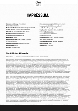 impressum. - Omis schnelle K&uuml;che