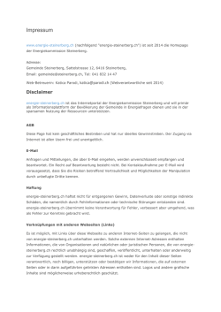 Impressum - Energie Steinerberg