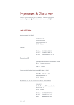 Haftungsausschluss & Datenschutzerkl&auml;rung