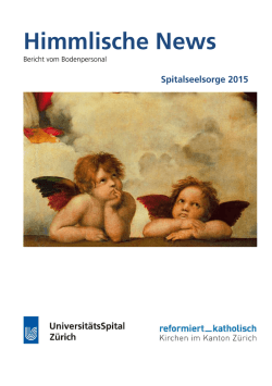 Jahresbericht Seelsorge - UniversitätsSpital Zürich