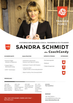 sandra schmidt - The Trainer Force