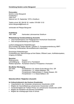 Vorstellung Sandra Locher Benguerel Personalien Sandra Locher