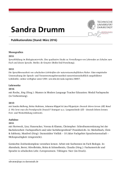 Sandra Drumm - TU Darmstadt