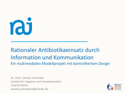 Rationaler Antibiotikaeinsatz durch Information und Kommunikation