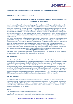 Professionelle Getriebespülung nach der Tim Eckhardt Methode FS