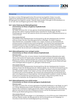 Infoblatt - Filmwechsel - Zahn&auml;rztekammer Niedersachsen