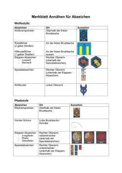 Merkblatt Ann&auml;hen f&uuml;r Abzeichen