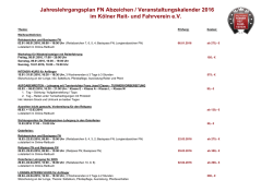 Jahreslehrgangsplan FN Abzeichen / Veranstaltungskalender 2016