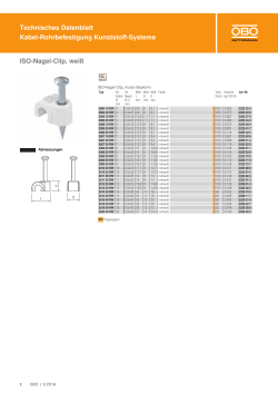 Technisches Datenblatt Kabel-Rohrbefestigung Kunststoff