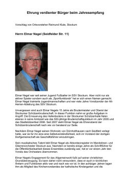 Ehrung verdienter B&uuml;rger beim Jahresempfang