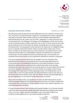 Die Stiftung Ambulantes Kinderhospiz M&uuml;nchen (AKM) betreut