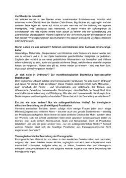 Veröffentlichte Intimität Wir erleben derzeit in den Medien einen