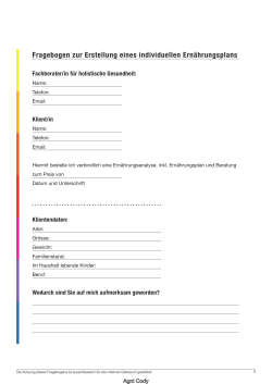 Fragebogen - holistisch