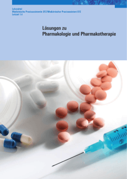 Lösungen zu Pharmakologie und Pharmakotherapie