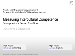 Measuring Intercultural Competence