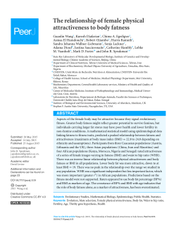 The relationship of female physical attractiveness to body
