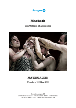 Materialmappe Macbeth - Deutsches Theater Berlin