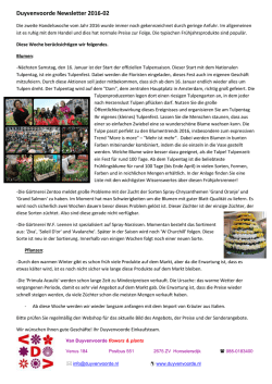 Duyvenvoorde Newsletter 2016-02