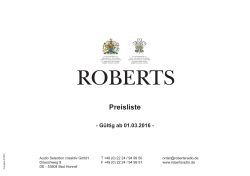 Preisliste - Roberts Radio