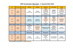 WPS-Stundenplan Oberstufe – 2. Quartal 2015-2016