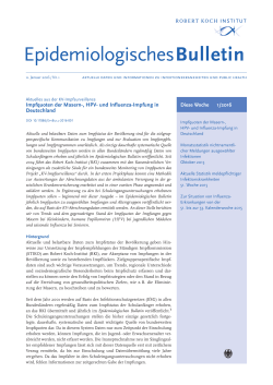 Epidemiologisches Bulletin 1/2016