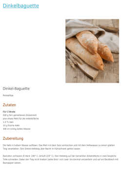 Dinkelbaguette - Biomarkt Hauser