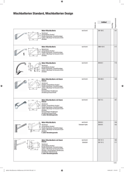 Mischbatterien Standard, Mischbatterien Design