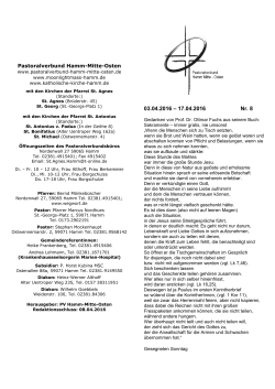 03.04.2016 – 17.04.2016 Nr. 8 - Pastoralverbund Hamm-Mitte