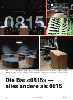 Die Bar «0815