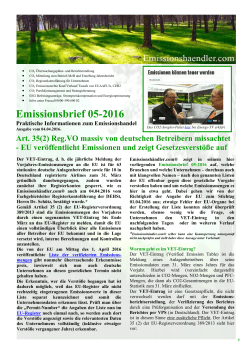 Emissionsbrief 05-2016