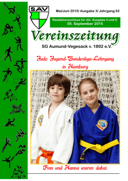 Judo Jugend-Bundesliga-Lehrgang in Hamburg Finn und