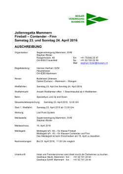 Jollenregatta Mammern Fireball &ndash; Contender