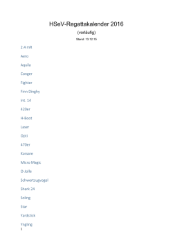HSeV-Regattakalender 2016