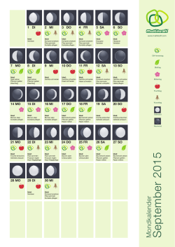 Zum Multikraft Mondkalender September 2015