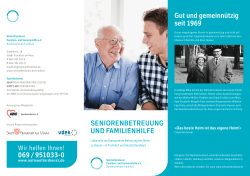 Flyer Seniorenbetreuung und Familienhilfe