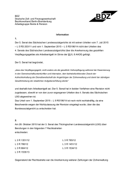 Information vom 30. Okt. 2015 - BDZ