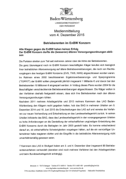 Pressemitteilung des LAG Baden