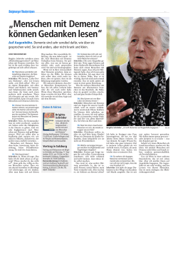 Menschen mit Demenz können Gedanken lesen