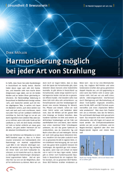 Harmonisierung bei jeder Art von Strahlung, Artikel aus Lebens(t)