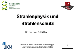 Dosimetrie - Universitätsklinikum Münster