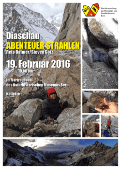Das Abenteuer “Strahlen” - und Fossilienfreunde Bern