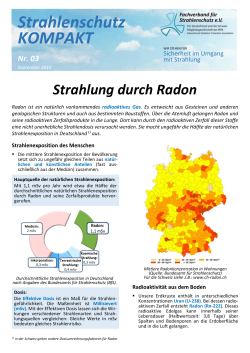 Strahlung durch Radon - Fachverband für Strahlenschutz eV