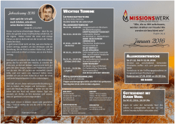 Januar 2016 - Strahlen der Freude
