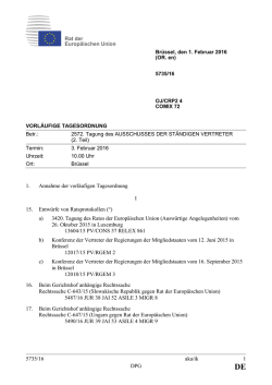 5735/16 aka/ik 1 DPG 1. Annahme der vorläufigen Tagesordnung I